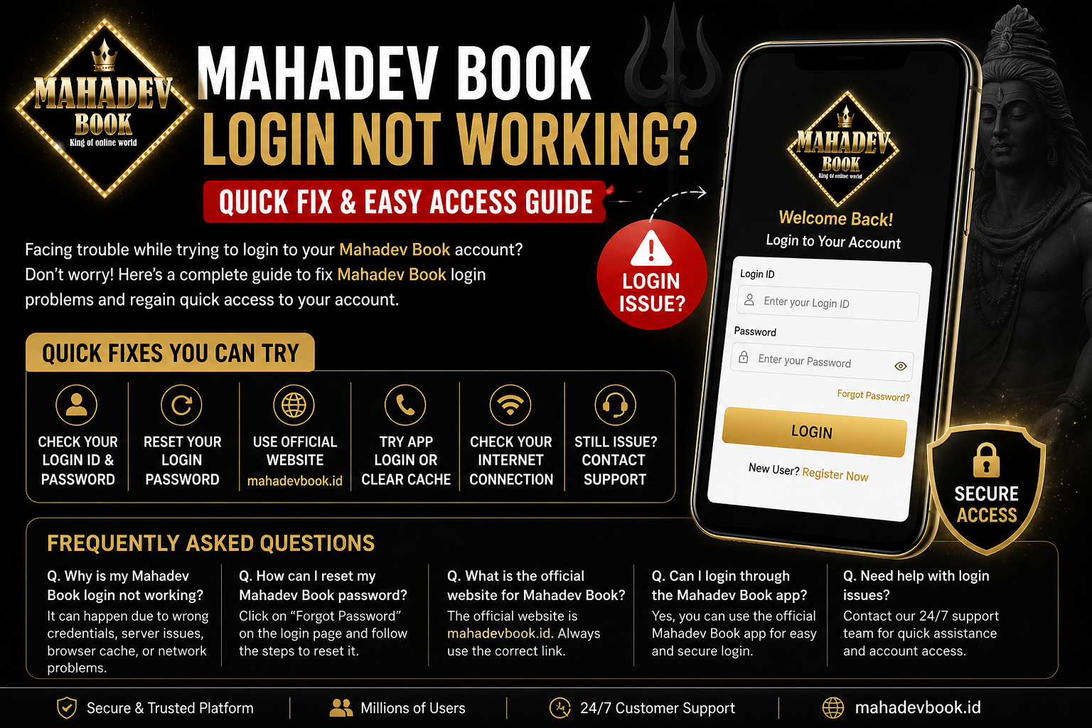 Mahadev Book Login Not Working? Quick Fix & Easy Access Guide